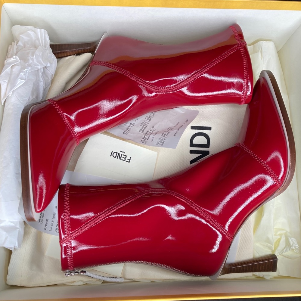 Fendi patent boots